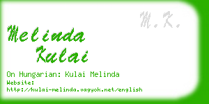 melinda kulai business card